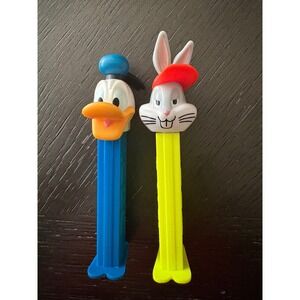 Vintage PEZ Dispensers Lot Donald Duck Disney & Bugs Bunny Looney Tunes Hat